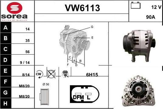 Sera VW6113 - Laturi inparts.fi