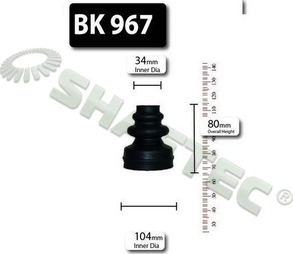 Shaftec BK967 - Paljekumi, vetoakseli inparts.fi