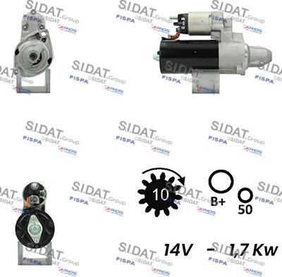 Sidat S12BH0470 - Käynnistinmoottori inparts.fi