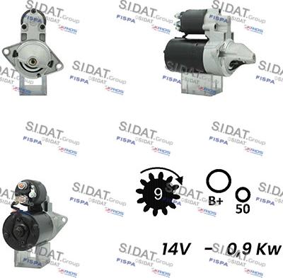 Sidat S12BH0530A2 - Käynnistinmoottori inparts.fi