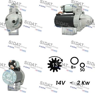 Sidat S12BH0680A2 - Käynnistinmoottori inparts.fi