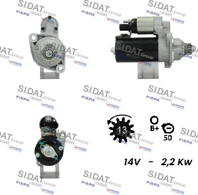 Sidat S12BH0096A2 - Käynnistinmoottori inparts.fi