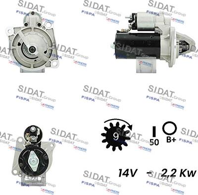 Sidat S12BH0046A2 - Käynnistinmoottori inparts.fi