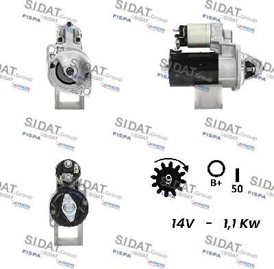 Sidat S12BH0078A2 - Käynnistinmoottori inparts.fi