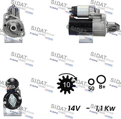 Sidat S12BH0149A2 - Käynnistinmoottori inparts.fi