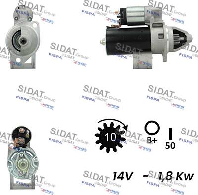 Sidat S12BH0389A2 - Käynnistinmoottori inparts.fi