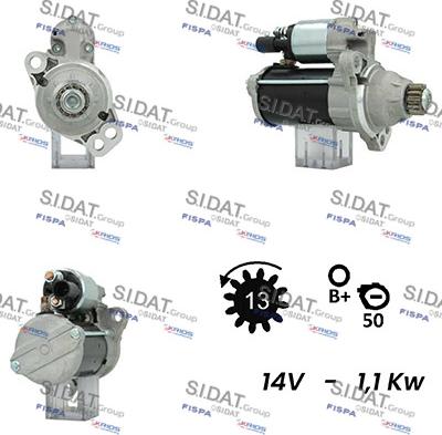 Sidat S12BH0254A2 - Käynnistinmoottori inparts.fi