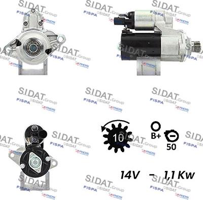 Sidat S12BH0251A2 - Käynnistinmoottori inparts.fi