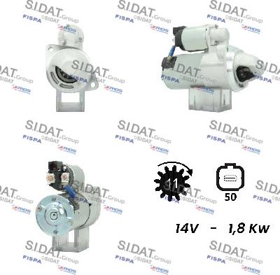 Sidat S12DR0563A2 - Käynnistinmoottori inparts.fi