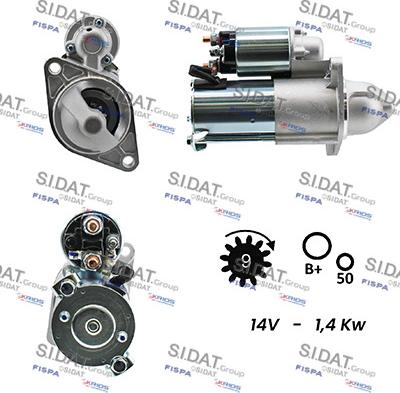 Sidat S12DR0129A2 - Käynnistinmoottori inparts.fi