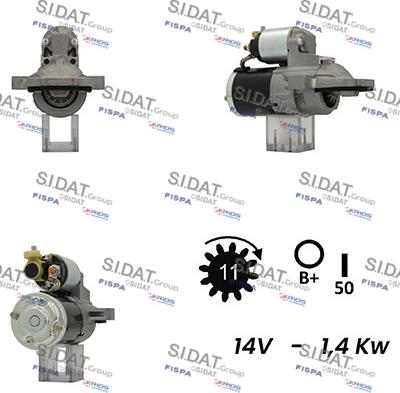 Sidat S12MH0544A2 - Käynnistinmoottori inparts.fi