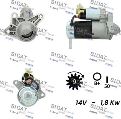 Sidat S12MH0545 - Käynnistinmoottori inparts.fi
