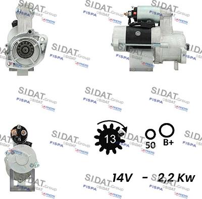 Sidat S12MH0548A2 - Käynnistinmoottori inparts.fi