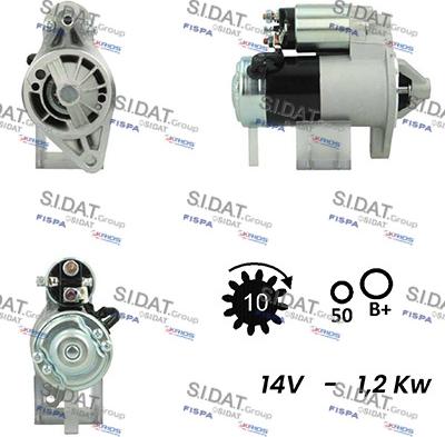 Sidat S12MH0393A2 - Käynnistinmoottori inparts.fi