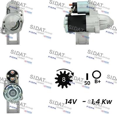 Sidat S12MH0328 - Käynnistinmoottori inparts.fi