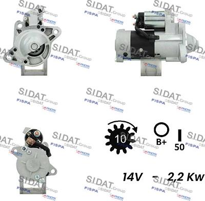 Sidat S12MH0322A2 - Käynnistinmoottori inparts.fi