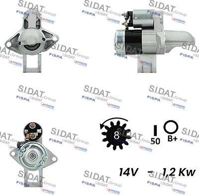 Sidat S12MH0219A2 - Käynnistinmoottori inparts.fi