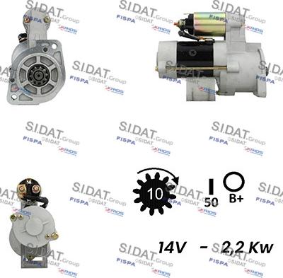 Sidat S12MH0211A2 - Käynnistinmoottori inparts.fi