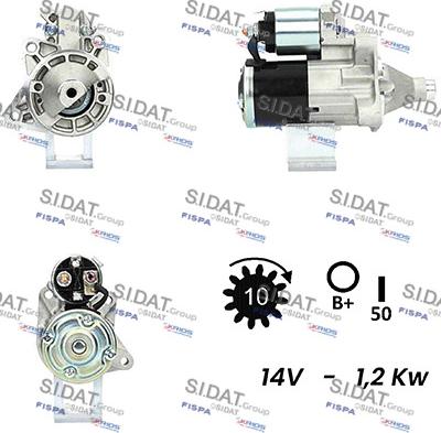 Sidat S12MH0746A2 - Käynnistinmoottori inparts.fi