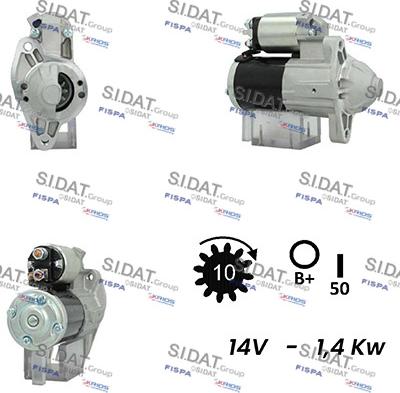 Sidat S12MH0753A2 - Käynnistinmoottori inparts.fi