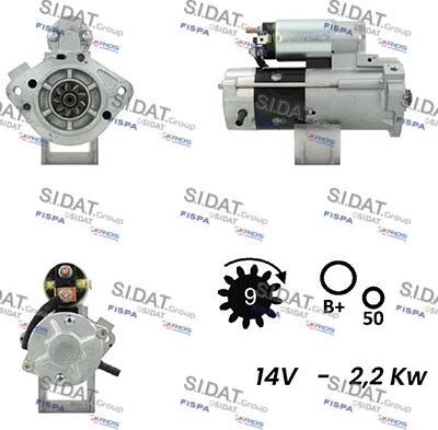 Sidat S12MH0781A2 - Käynnistinmoottori inparts.fi