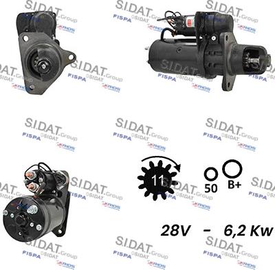 Sidat S24BH0057A2 - Käynnistinmoottori inparts.fi