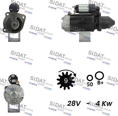 Sidat S24BH0151A2 - Käynnistinmoottori inparts.fi