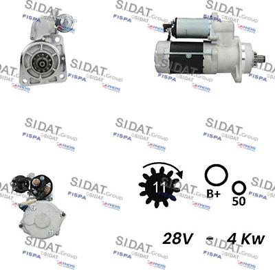 Sidat S24DR0070A2 - Käynnistinmoottori inparts.fi