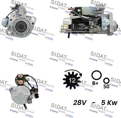 Sidat S24MH0068A2 - Käynnistinmoottori inparts.fi