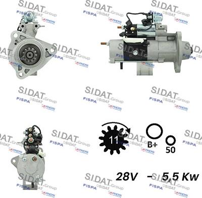 Sidat S24MH0084A2 - Käynnistinmoottori inparts.fi