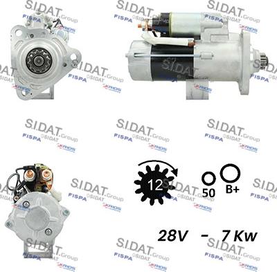 Sidat S24MH0071A2 - Käynnistinmoottori inparts.fi