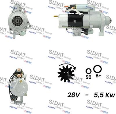 Sidat S24MH0077A2 - Käynnistinmoottori inparts.fi