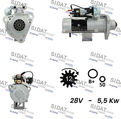 Sidat S24MH0109A2 - Käynnistinmoottori inparts.fi