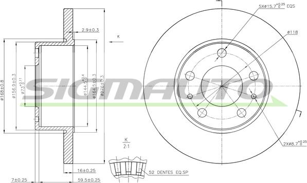 SIGMAUTO DB0196S - Jarrulevy inparts.fi