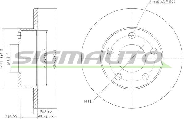 SIGMAUTO DBA952S - Jarrulevy inparts.fi