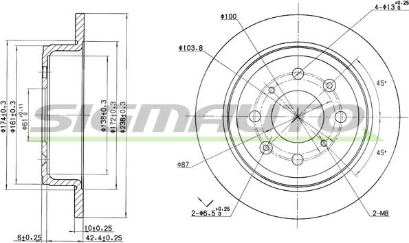 SIGMAUTO DBA468S - Jarrulevy inparts.fi