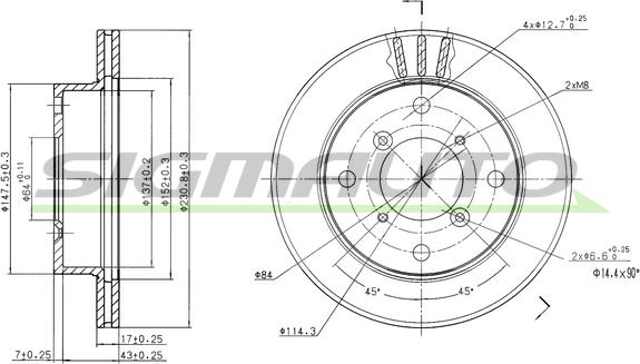 SIGMAUTO DBA623V - Jarrulevy inparts.fi