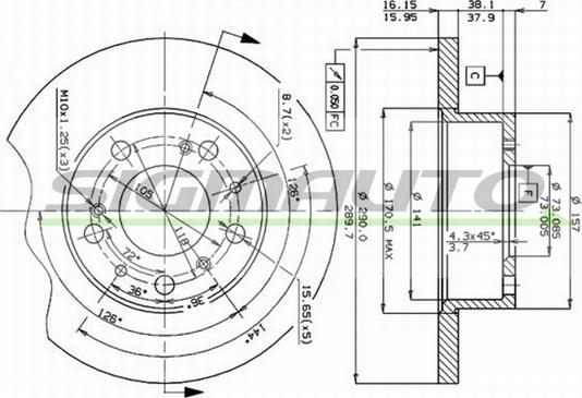 SIGMAUTO DBA069S - Jarrulevy inparts.fi