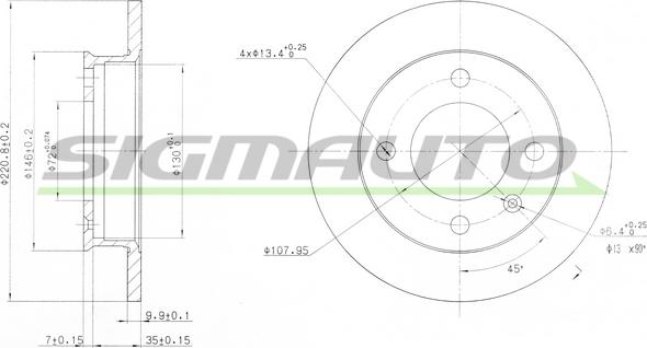 SIGMAUTO DBA079S - Jarrulevy inparts.fi