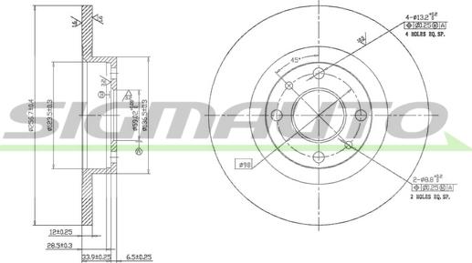 SIGMAUTO DBA141S - Jarrulevy inparts.fi