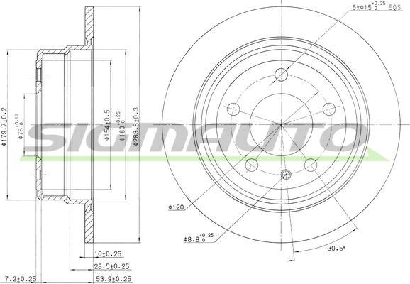 SIGMAUTO DBA120S - Jarrulevy inparts.fi