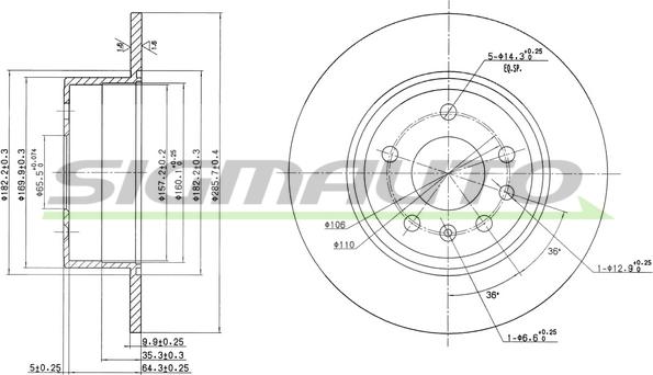 SIGMAUTO DBA811S - Jarrulevy inparts.fi