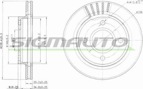 SIGMAUTO DBA766V - Jarrulevy inparts.fi