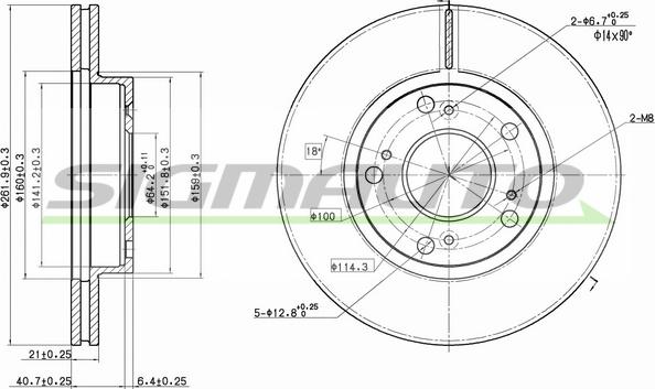 SIGMAUTO DBB939V - Jarrulevy inparts.fi