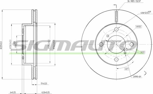 SIGMAUTO DBB117V - Jarrulevy inparts.fi