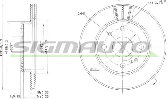 SIGMAUTO DBB394V - Jarrulevy inparts.fi