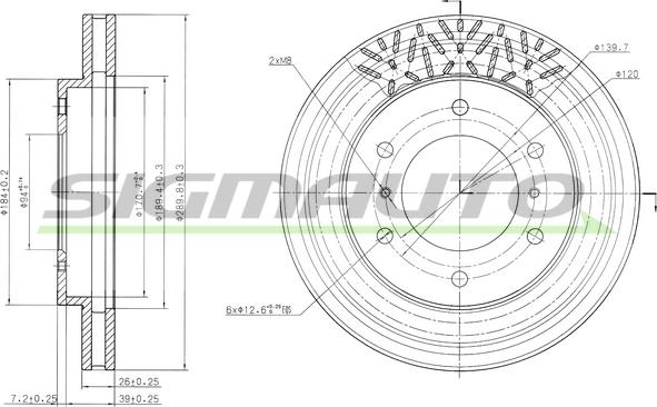 SIGMAUTO DBB384V - Jarrulevy inparts.fi