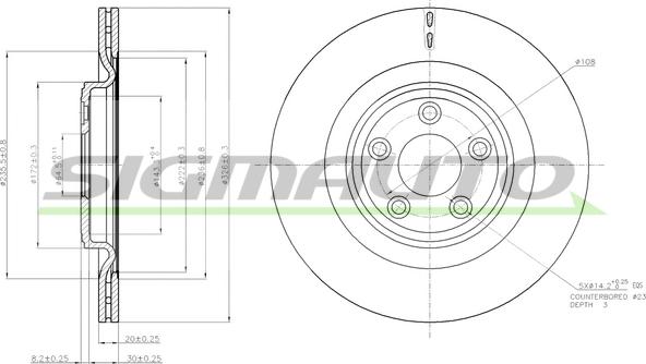 SIGMAUTO DBB703V - Jarrulevy inparts.fi