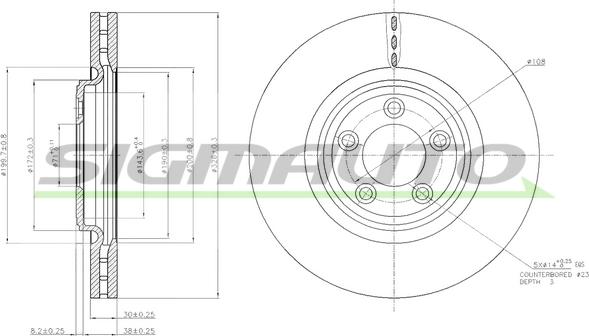 SIGMAUTO DBB702V - Jarrulevy inparts.fi