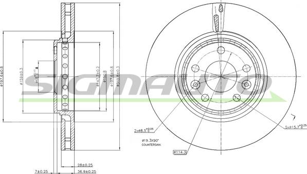 SIGMAUTO DBB727V - Jarrulevy inparts.fi